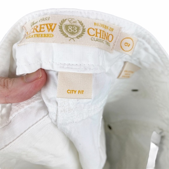 J CREW Classic Twill City Fit Chino Shorts Summer White 2 - Picture 6 of 7